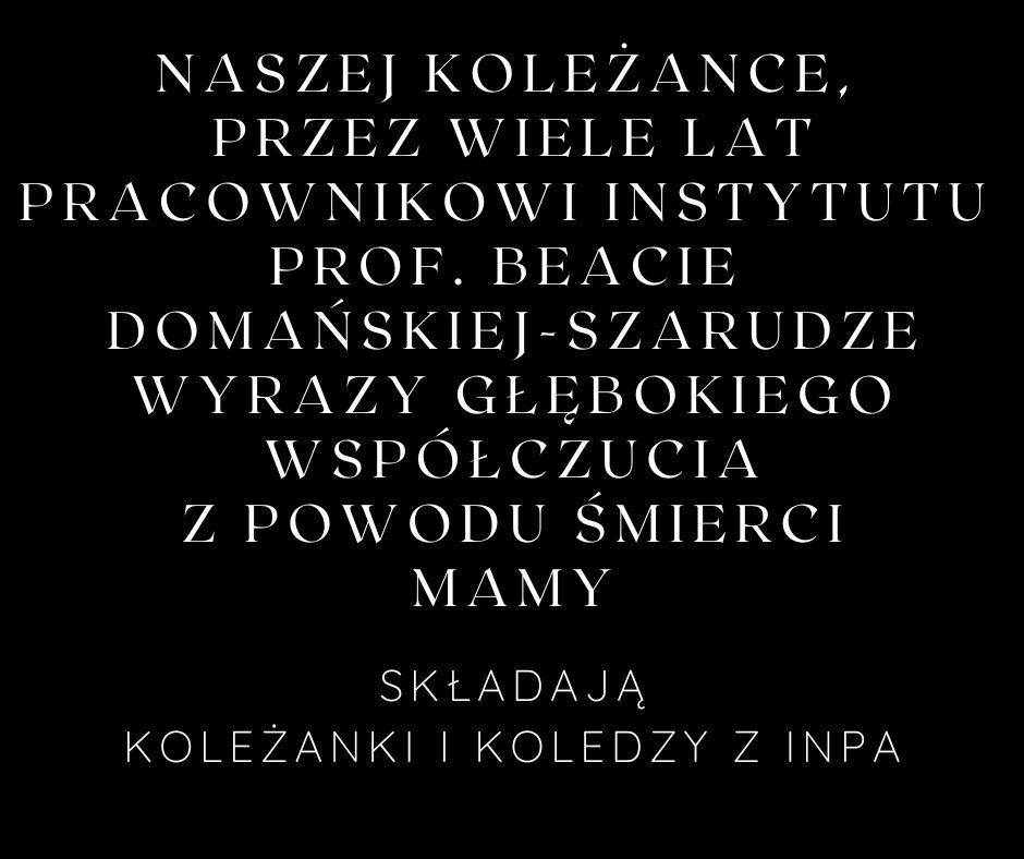 Wyrazy współczucia dla Beaty Domańskiej-Szarugi z powodu śmierci mamy